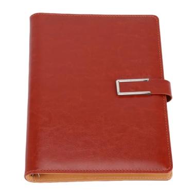Imagem de Fafeicy Pasta Recarregável de 6 Argolas, Organizador de Caderno de Couro PU A5 Com Bolsos para Cartão Com Fecho Magnético e Slot para Caneta, para Armazenamento de Documentos de Diário