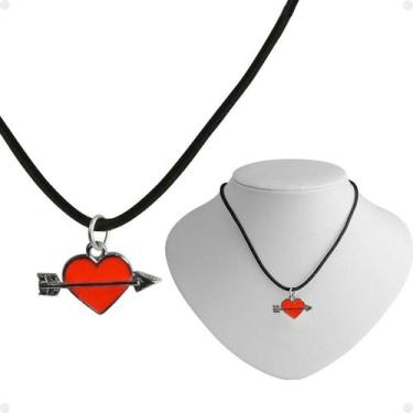 Imagem de Colar Infantil Menina Pingente Coração Cupido Qualidade - Orizom