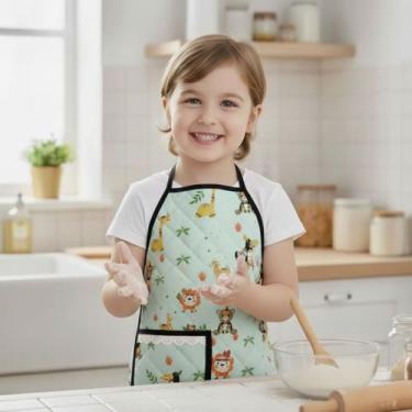 Imagem de Avental Infantil de Cozinha Estampado Impermeável Kids - Mava Enxovais