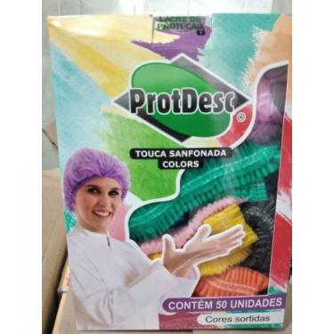 Imagem de Touca sanfonada colors protdesk 50 unidades