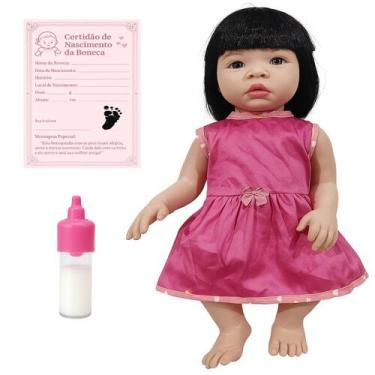 Imagem de Kit Boneca Baby Kiss Bebê Morena Sid Nyl Original C/ Acessórios