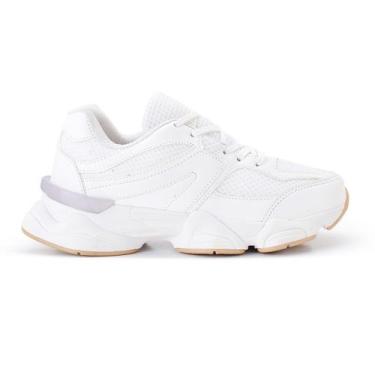 Imagem de Tênis Feminino Esportivo Leve e Confortável Branco Preto - Onyx, Branc