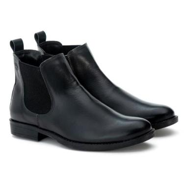 Imagem de Bota Masculina Couro Lisa Botina Chelsea Country Conforto - Polo North