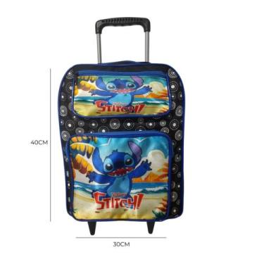 Imagem de Mochila Escolar Infantil do Stitch com Rodinhas Tamanho Grande para Me