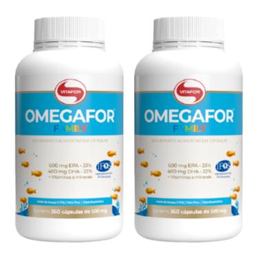 Imagem de Kit 2X: Omegafor Family 500mg Vitafor 360 Cápsulas