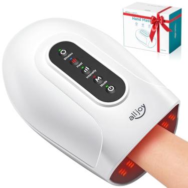 Imagem de ALLJOY Massageador de mão com rolo para alívio de artrite e túnel do carpo, máquina de massagem shiatsu recarregável com calor, para dormência dos dedos, presente de aniversário de dia dos pais para
