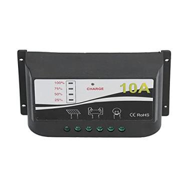 Imagem de Regulador de Painel Solar, Controlador de Carga Solar 24V 10A PWM para Carcaça ABS, Maior Vida útil Bateria, Identificação Automática de Tensão
