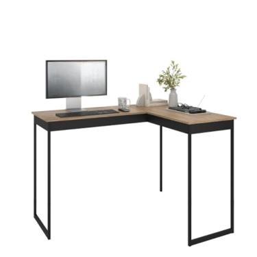 Imagem de Escrivaninha de Canto Vintage em L – Mesa para Escritório, Home Office e Estudo