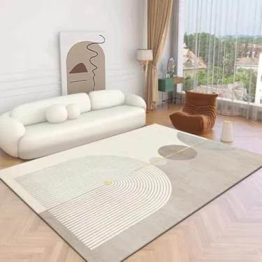 Imagem de Tapete de mesa de centro de luxo com pelo de laço, tapete de chão para quarto, resistente a manchas e antiderrapante, decoração para casa (140 x 200 cm (4,6 x 6,6 pés/QR-008))