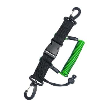 Imagem de UGPLM Cordão de mergulho anti-perda, durabilidade multifuncional com fivela de liberação rápida para ferramentas de câmera, luzes de mergulho, lanternas, Verde