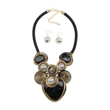 Imagem de Conjunto de brincos com pingente de cristal grande para mulheres, festivais de flores, cor dourada, corrente de metal, joia étnica tribal, middle, Acrílico Resina Cristal, Sem Pedra Preciosa