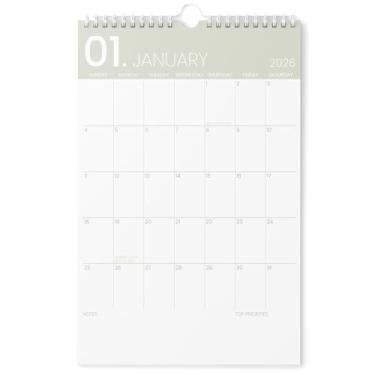 Imagem de Karto Calendário de parede 2026 - vertical 28 x 43 cm de janeiro de 2026 a junho de 2027 - Aumente sua produtividade e planejamento fácil com o calendário mensal estético - Banner