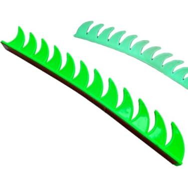Imagem de HHongJM Moicano para perucas capacete de cabelo de gel de sílica moicano decoração falcão para motocicleta, bicicleta, snowboard, esqui, ciclismo, ciclismo, capacetes (capacete não incluído) (verde