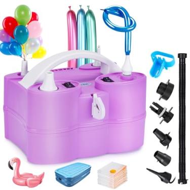 Imagem de AGPtEK Bomba de ar 3 em 1 para infláveis e balão bomba elétrica de balão de ar 600W para balões de látex 260Q com extensão de mangueira deflator de enchimento rápido para colchões de ar, bolsas de
