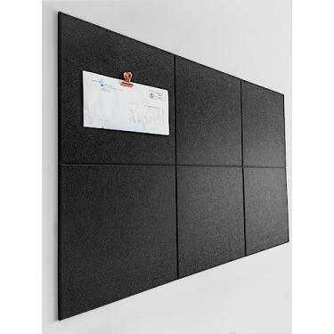 Imagem de DECORITA Quadro de cortiça alternativo 61 x 91 cm - pacote com 6 azulejos de parede de feltro com abas adesivas removíveis seguras, placas de cortiça para paredes, placa de cortiça para escritório em