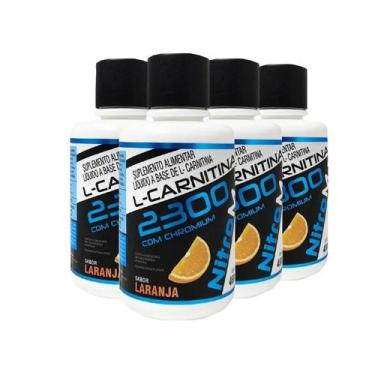 Imagem de 4x l-carnitina 2300 com chromium 480ml sabor laranja - NITROMAX