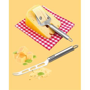 Imagem de 1 espátula de queijo e 1 combinação de espátula de pizza - espátula de cozinha, espátula de bolo de aço inoxidável, utensílios de cozinha, utensílios de mesa BLC524-01