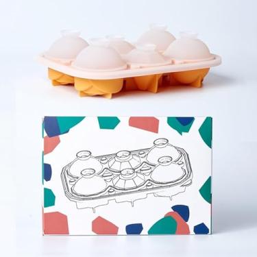 Imagem de Bandeja para cubos de gelo, bandeja de gelo para freezer com tampa, bandejas de gelo de silicone para congelamento