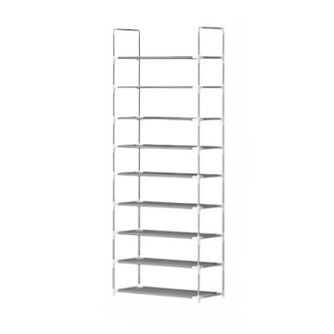 Imagem de Prateleiras para chinelos Sapateira Vertical Luxo Inox 27 pares 9 Prateleiras