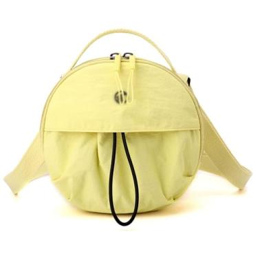 Imagem de Bolsas transversais femininas de nylon casuais bolsas de ombro bolsas de lona carteiras redondas alças ajustáveis mochilas de viagem com cordão, Cor - 01