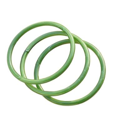 Imagem de Fuqimanman2020 3 peças de resina acrílica círculo acetato placa pulseira pulseira colorida geométrica pulseira pulseira pulseira para mulheres joias, Medium, Acrílico, Sem Pedra Preciosa