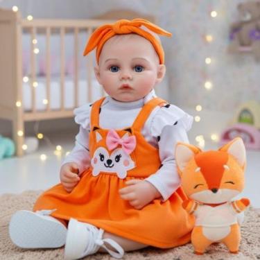 Imagem de Bebe Reborn Menina Raposinha Corpo de Silicone NEW HAPPY - 184, 1 unid