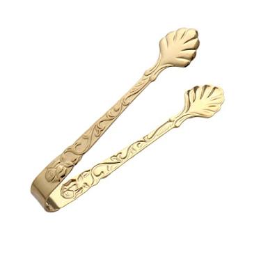 Imagem de Pinça de açúcar em cubo, mini acessórios de cozinha, utensílio de bar, sobremesa, café, pão, comida, clipe (dourado)
