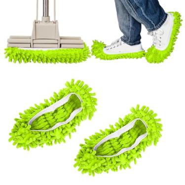 Imagem de 1 par de capa de sapatos espanador de poeira, chinelos laváveis reutilizáveis para limpeza de piso, casa, escritório, banheiro, limpeza de cozinha