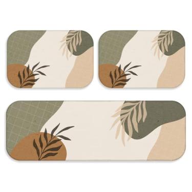 Imagem de Kit 3 Tapetes para Cozinha Moderno Antiderrapante - Passadeira + 2 Tapetes Decorativos Jogo de Cozinha (TPCOZ1324)