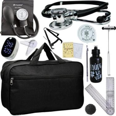 Imagem de Kit Bolsa Fisioterapia Acadêmico Martelo Buck Goniômetro Completo - In