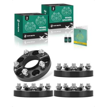 Imagem de YHTAUTO Espaçadores de roda centrados no cubo de 5 x 4,5 20 mm para Ford Explorer, Mustang, GT, Lincoln Aviator 5 x 114,3 mm espaçadores de pneu com 14 x 1,5 pinos 70,5 mm furo do cubo 5 terminais 4