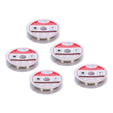 Imagem de 5 peças de fio de corte de tela de molibdênio de 100 m/328 pés para telefone LCD ferramenta de reparo separada de vidro, 0,08 mm