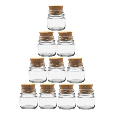 Imagem de Kit Divesos Potinhos de Vidro com Tampa de Cortiça, 40ml, Transparente, 4x4cm, Decorativo para Lembrancinhas, Geleias, Papinhas, Doces, Festas e Eventos (40)