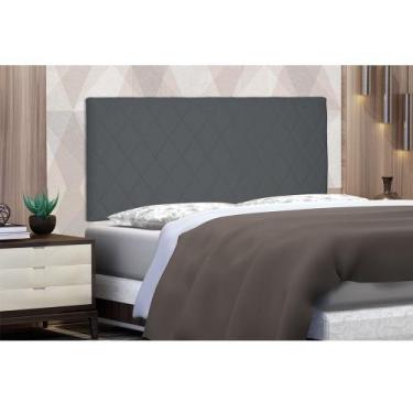 Imagem de Cabeceira Painel Dubai Para Cama Box King 195 cm Suede Cinza S04 - D'R