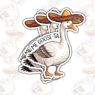 Imagem de Adesivo Goose Me Goose-ta de 3 peças – Decalque de vinil engraçado com citação de ganso à prova d'água para laptop, garrafa de água, copo, carro – presente para amantes de ganso e fãs de humor – 7,6