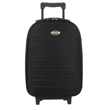 Imagem de Mala Viagem Pequena de Bordo Preta Tecido 10kg Rodinhas Luxcel Dupla Cadeado