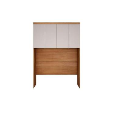 Imagem de Modulado de Quarto Armário Ponte Aéreo Casal Rizon c/ 4 Portas Freijo 