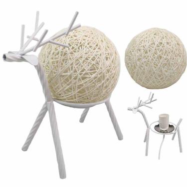 Imagem de Luminaria Abajur Mesa Cervo Veado Rena Natal Casa Quarto Sala Recepçao Hotel Pousada