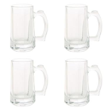 Imagem de Conjunto 4 Canecas Para Chopp E Cerveja 365 Ml De Vidro Zero Graus Lyor
