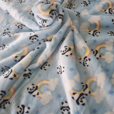 Imagem de Cobertor Luxo Menino Pandinha Super Macio manta Microfibra 100x80 cm R