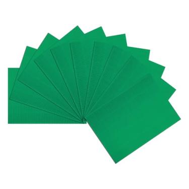 Imagem de uxcell 10 folhas de papel de papelão ondulado, verde esmeralda, 35,5 x 25,4 cm, para projetos de artesanato e bricolage