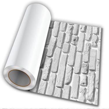 Imagem de Adesivo Autocolante Tijolo Branco 50Cmx50Cm Modelo 1