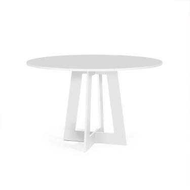 Imagem de Mesa De Jantar Redonda 4 Lugares 90cm Montreal Branco - Straub Web