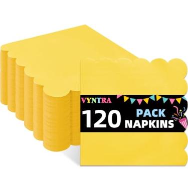 Imagem de Vyntra Guardanapos de papel descartáveis, 120 unidades | Guardanapos macios e absorventes de jantar e coquetel para festas de verão, Páscoa, aniversários, piqueniques, churrascos, catering e eventos