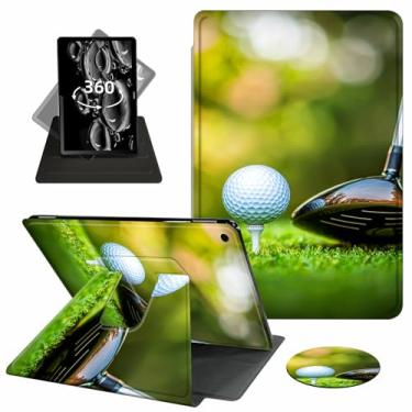 Imagem de ACWDMKH Capa para iPad de 9ª geração, capa para iPad 8ª/7ª geração (2021/2020/2019), suporte giratório de 360 graus de couro PU com suporte flip e capa de despertar/hibernar automática para iPad de