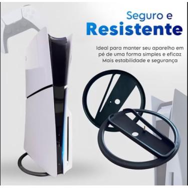 Imagem de Suporte Universal para PS5, Base Vertical Compacta e Resistente, Compatível com Todas as Versões do PlayStation 5, com Parafuso para Fixação