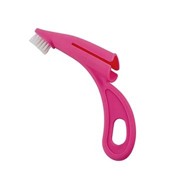 Imagem de RiToEasysports Kit de Escova de Dentes de Nylon Macio para Cuidados Bucais para Cães e Gatos, Saúde Bucal Feito de Material PP (Vermelho)