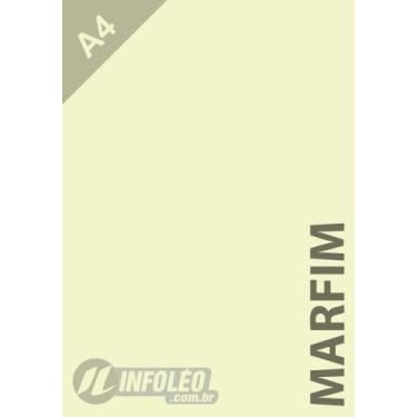 Imagem de Papel Color Plus A4 180 gramas Marfim (Creme), 50 Folhas
