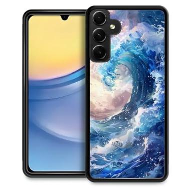 Imagem de CARLOCA Capa compatível com Samsung Galaxy A15 para meninas e meninos ultra proteção de silicone macio TPU antiderrapante para Samsung Galaxy A15 estampa fashion estilo desenho animado enorme azul