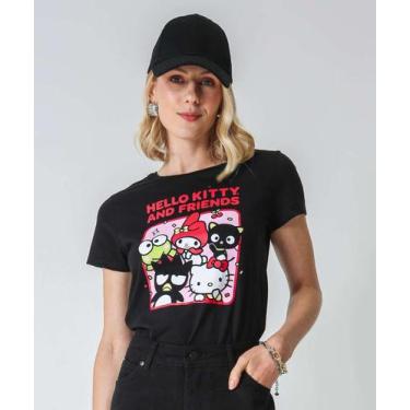 Imagem de Camiseta Feminina Hello Kitty e Amigos Sanrio-07069, PP, Preto